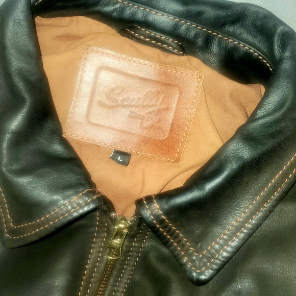 Brown leather jacket - Picture 3 of 12